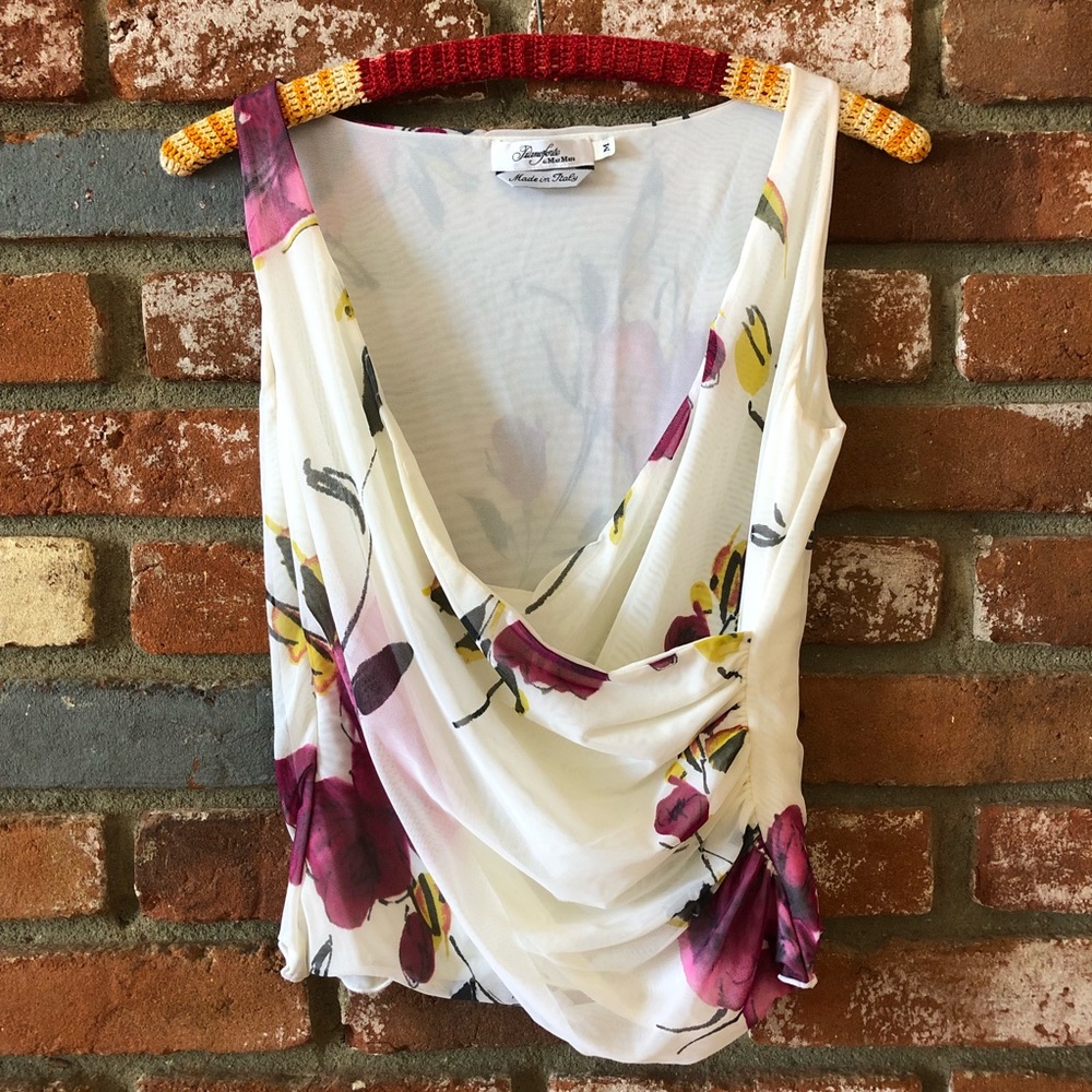 Pianoforte di MaxMara Floral Draped Ruched Blouse